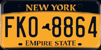 NY license plate FKO8864