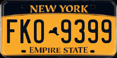 NY license plate FKO9399
