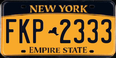 NY license plate FKP2333