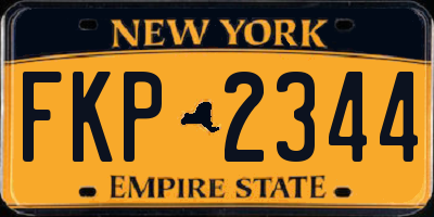 NY license plate FKP2344
