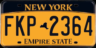 NY license plate FKP2364