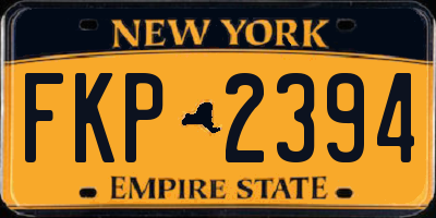NY license plate FKP2394