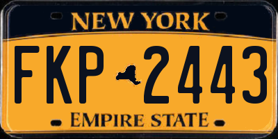 NY license plate FKP2443