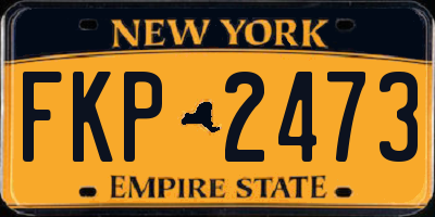NY license plate FKP2473