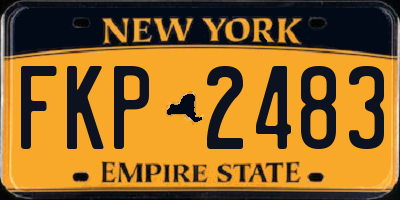 NY license plate FKP2483