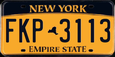 NY license plate FKP3113
