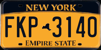 NY license plate FKP3140