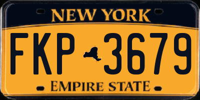 NY license plate FKP3679