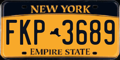 NY license plate FKP3689
