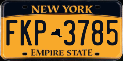 NY license plate FKP3785
