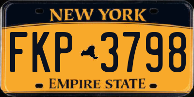 NY license plate FKP3798
