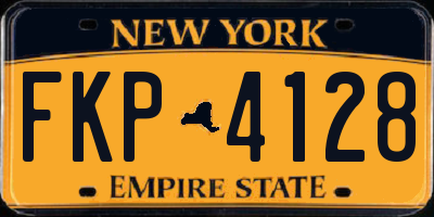 NY license plate FKP4128