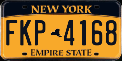 NY license plate FKP4168