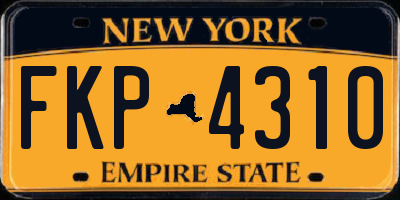 NY license plate FKP4310