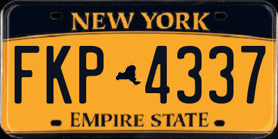NY license plate FKP4337
