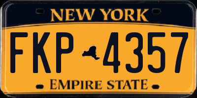 NY license plate FKP4357