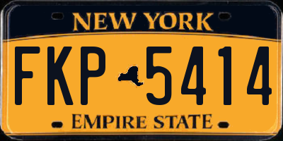 NY license plate FKP5414