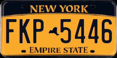 NY license plate FKP5446