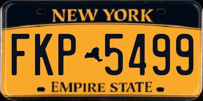 NY license plate FKP5499