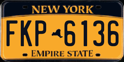 NY license plate FKP6136