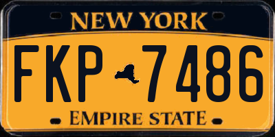 NY license plate FKP7486