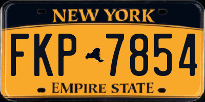 NY license plate FKP7854