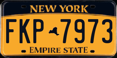 NY license plate FKP7973