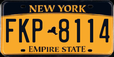 NY license plate FKP8114
