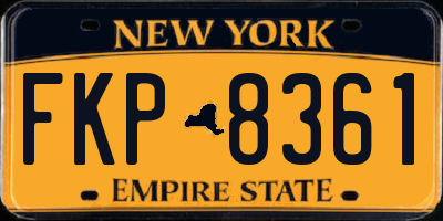 NY license plate FKP8361