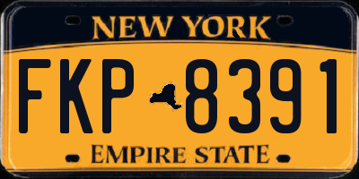 NY license plate FKP8391