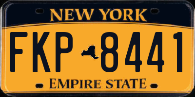 NY license plate FKP8441