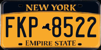 NY license plate FKP8522