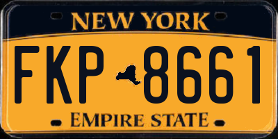 NY license plate FKP8661