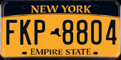 NY license plate FKP8804