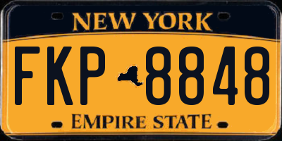 NY license plate FKP8848