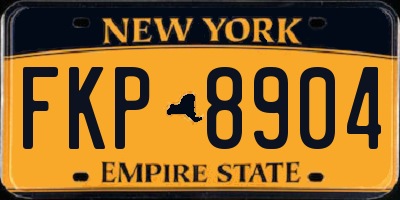 NY license plate FKP8904