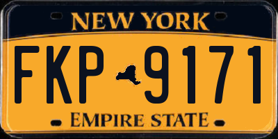 NY license plate FKP9171