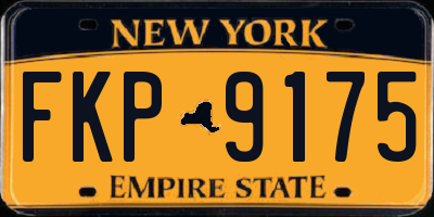NY license plate FKP9175
