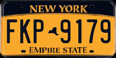 NY license plate FKP9179