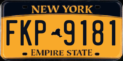 NY license plate FKP9181