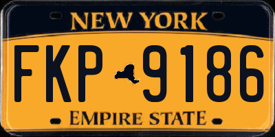 NY license plate FKP9186