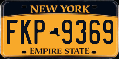 NY license plate FKP9369