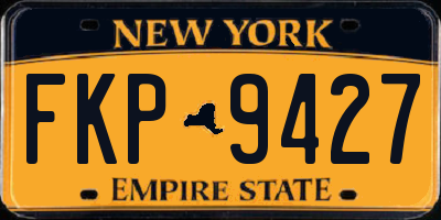 NY license plate FKP9427
