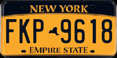 NY license plate FKP9618