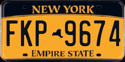 NY license plate FKP9674