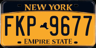 NY license plate FKP9677