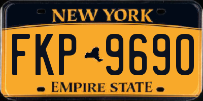 NY license plate FKP9690