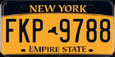 NY license plate FKP9788