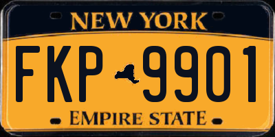 NY license plate FKP9901