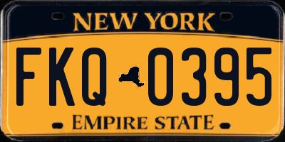NY license plate FKQ0395